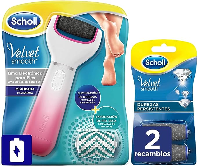 Scholl Velvet Smooth Color Rosa + 2 Recambios